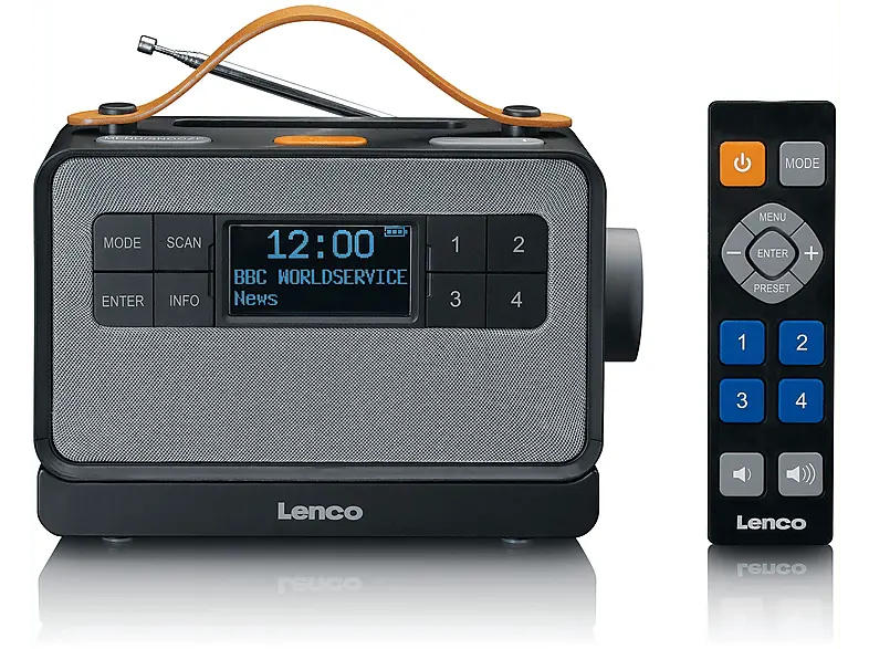 Lenco PDR-065BK - Transportables UKW-/DAB+-Radio mit großen Tasten und „Easy Modus“-Funktion