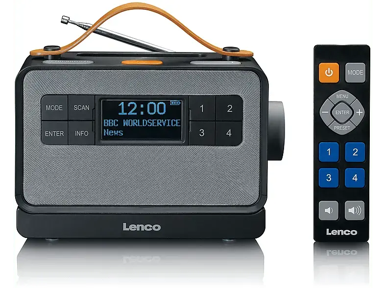 Lenco PDR-065BK - Transportables UKW-/DAB+-Radio mit großen Tasten und „Easy Modus“-Funktion