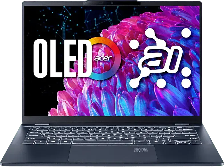 ACER Swift 14 AI OLED SF14-51-71FY Copilot+ PC Zoll, 2.8K, Intel® Core™ Ultra 7 Prozessor 258V, 32 GB RAM, 1000 SSD, Windows 10 Home (64 Bit), Arc™ Onboard Graphics, Steam Blue