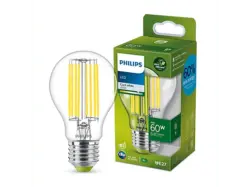Philips LED Lampe 60W, E27, klar, kaltweiß; Leuchtmittel