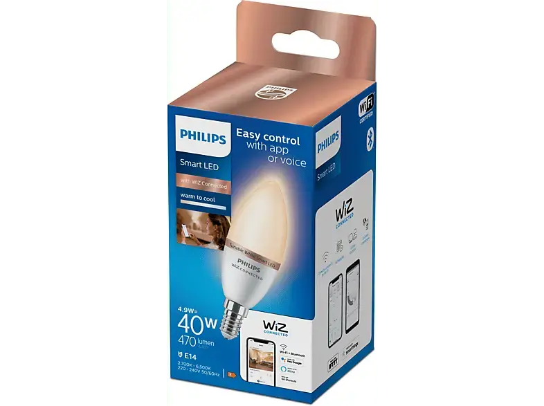 Philips Smarte LED Kerze C37 E14; Leuchtmittel