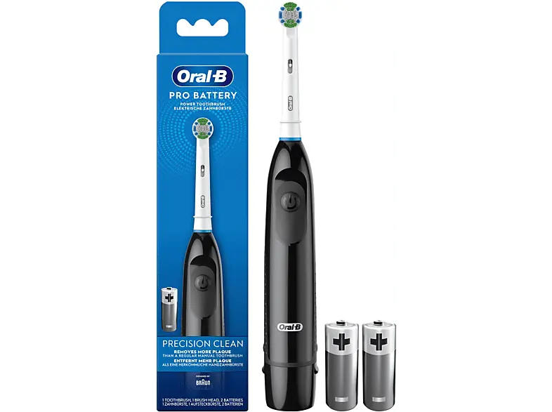 Oral-B Pro Battery Precision Clean, batteriebetriebene Elektrische Zahnbürste Schwarz