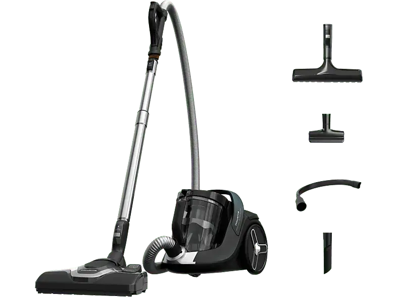 Rowenta RO 7C71 Green Force Cyclonic Effitech®+ Staubsauger ohne Beutel (66 dB(A), maximale Leistung: 500 Watt, Grün Aluminium)