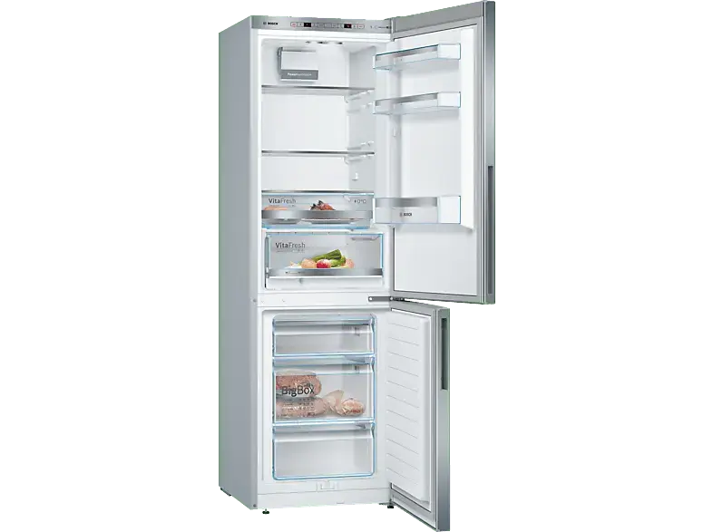 BOSCH KGE364LCA Serie 6 Kühl- und Gefrierkombination (C, 308 l, 1860 mm hoch, Standgerät, Inox-look)
