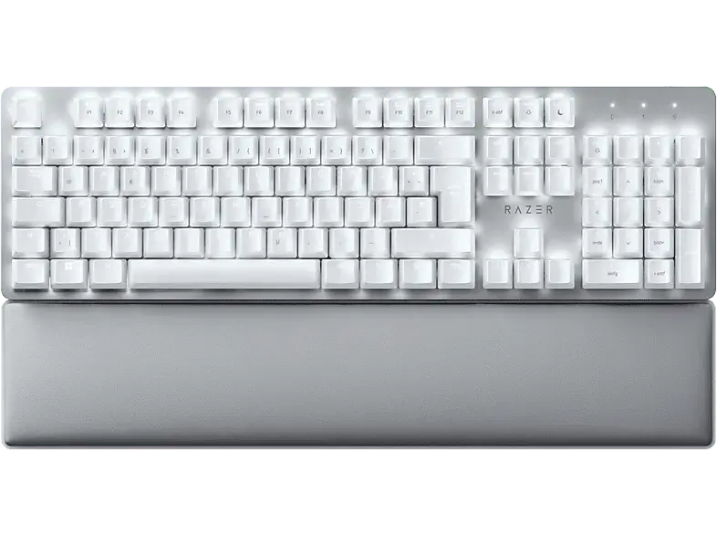 RAZER Gaming Tastatur Pro Type Ultra, USB-C/Bluetooth, Mechanischer Gelb Switch, qwertz, Weiß