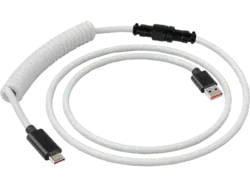 ISY IGA-1000-WT USB-C Spiralkabel mit Aviator-Anschluss Weiß; Aviator Kabel