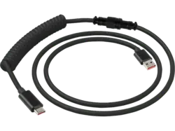 ISY IGA-1000-WT USB-C Spiralkabel mit Aviator-Anschluss Schwarz; Aviator Kabel