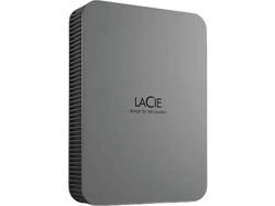 LACIE 4TB Mobile Drive Secure für Mac Festplatte, Extern, 2.5 Zoll, HDD, USB-C 3.2 Gen 1, Bis 130 MB/s, Space Grau