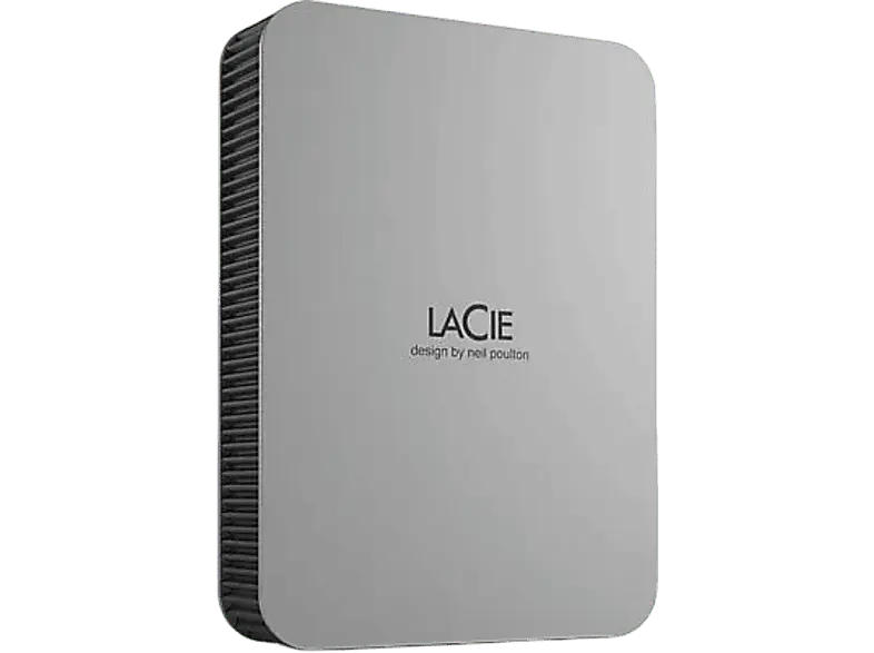 LACIE 5TB Festplatte extern Mobile Drive V2 Moon Silver, USB-C 3.0, silber