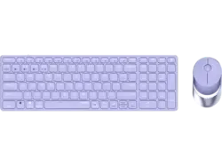 RAPOO 9750M Desktop Set, Multi-Mode, Bluetooth/USB 2.4GHz, qwertz, 1600dpi, Violett