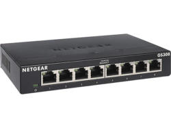 NETGEar Switch SOHO GS300, Gigabit, 8x RJ-45, V3, Schwarz