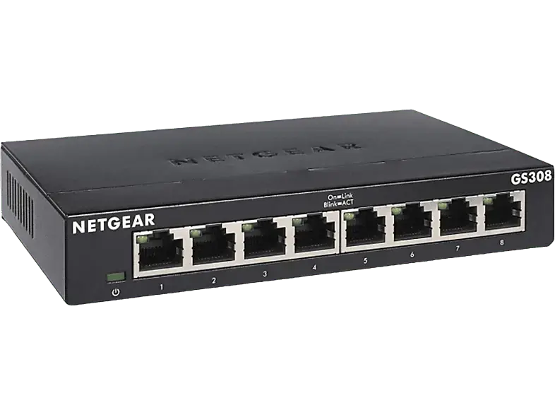 NETGEar Switch SOHO GS300, Gigabit, 8x RJ-45, V3, Schwarz