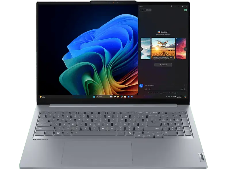 LENOVO ThinkBook 16 Notebook for Business, Copilot+ PC Zoll, WUXGA, Snapdragon® X Plus X1P-42-100, GB RAM, 512 SSD, Windows 11 Pro (64 Bit), Adreno™ Onboard Graphics, Luna Grey