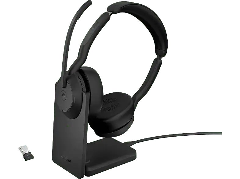 JABRA Evolve2 55 MS Stereo USB-A mit Ladestation For Business; Headset