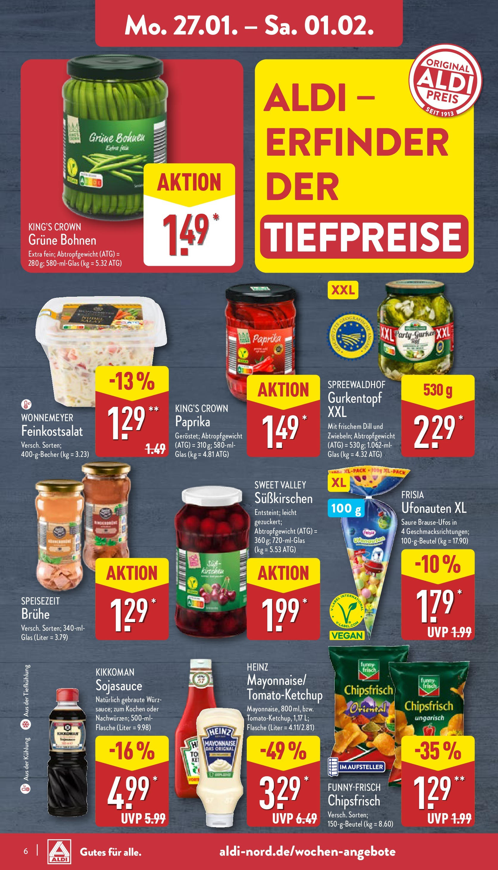 Aldi - ALDI Nord: Wochenangebote (ab 26.01.2025) » Angebote Online | Seite: 6 | Produkte: Paprika, Dill