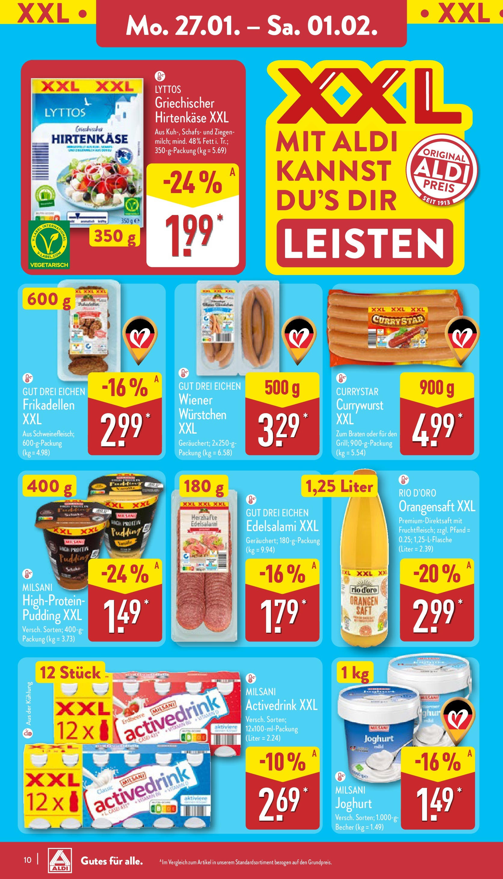 Aldi - ALDI Nord: Wochenangebote (ab 26.01.2025) » Angebote Online | Seite: 10 | Produkte: Joghurt, Orangen, Orangensaft, Saft