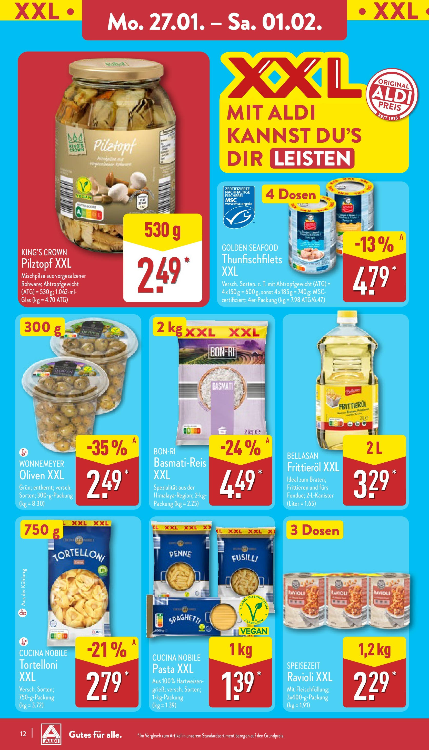 Aldi - ALDI Nord: Wochenangebote (ab 26.01.2025) » Angebote Online | Seite: 12 | Produkte: Basmatireis, Pasta