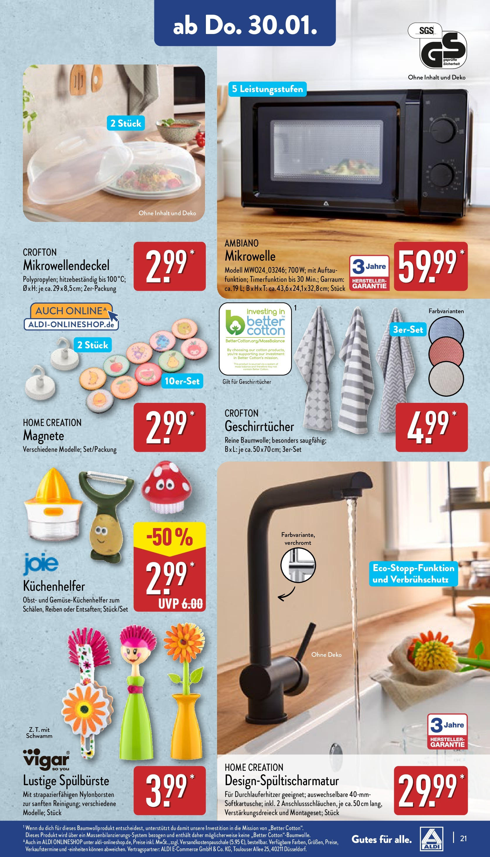 Aldi - ALDI Nord: Wochenangebote (ab 26.01.2025) » Angebote Online | Seite: 21 | Produkte: Mikrowelle, Obst, Home creation