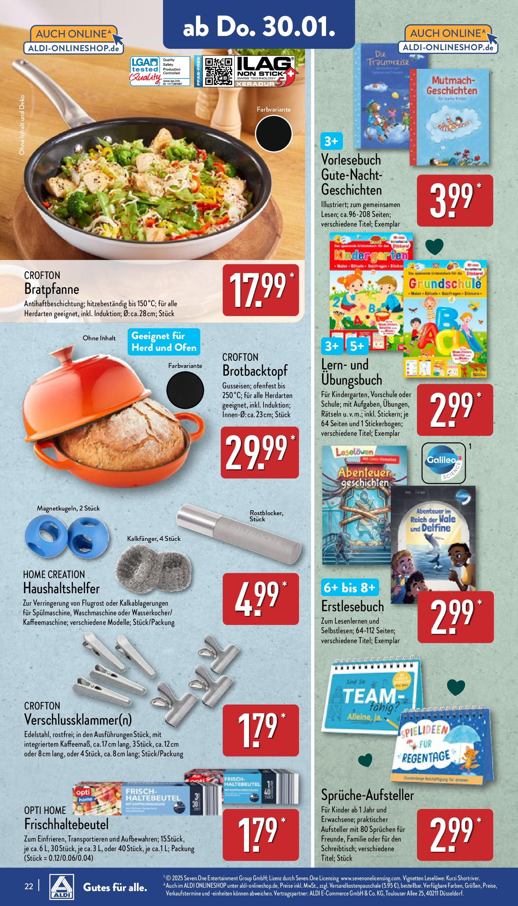 Aldi - ALDI Nord: Wochenangebote (ab 26.01.2025) » Angebote Online | Seite: 22 | Produkte: Herd, Ofen, Waschmaschine, Home creation