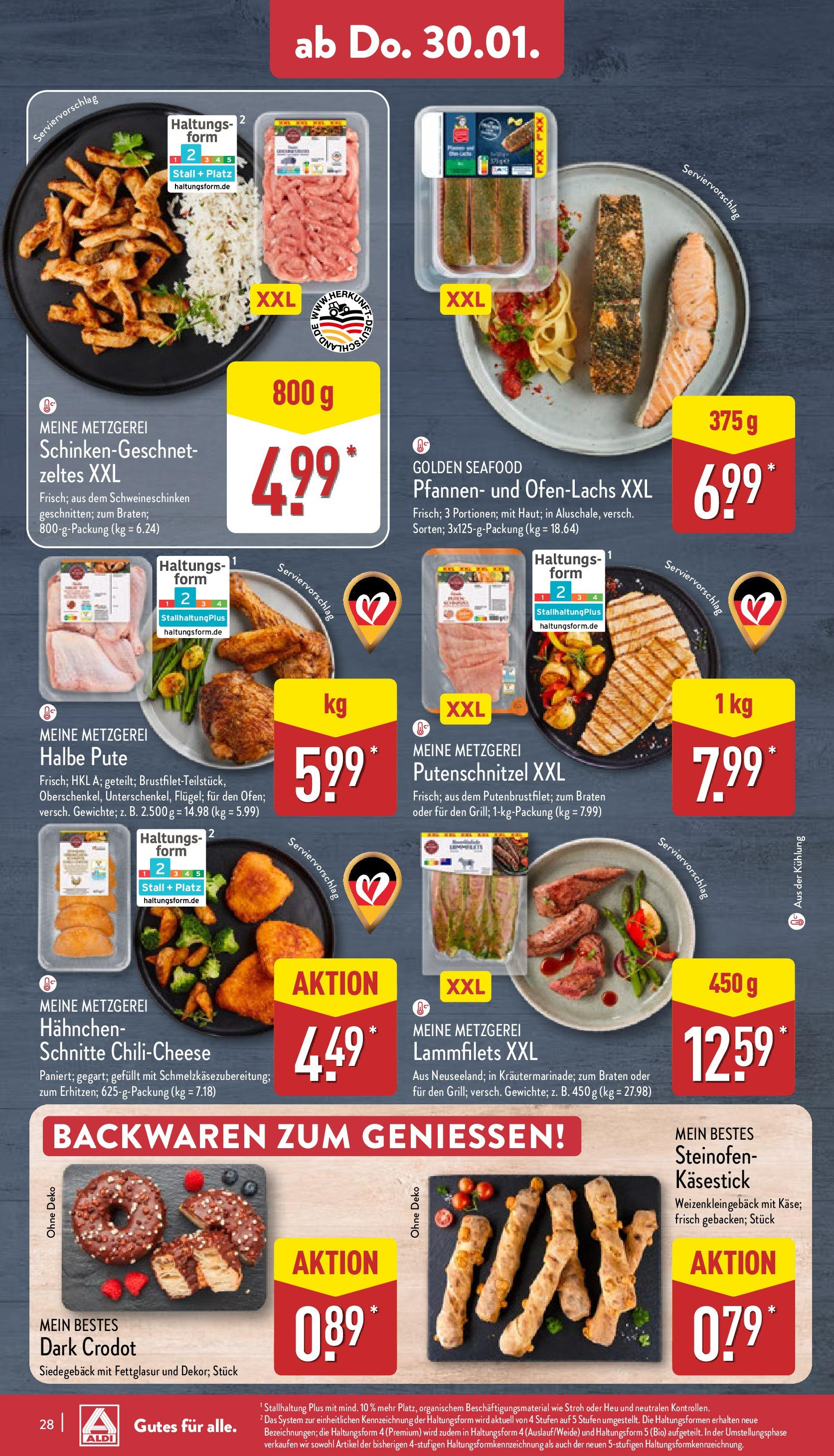 Aldi - ALDI Nord: Wochenangebote (ab 26.01.2025) » Angebote Online | Seite: 28 | Produkte: Pute, Hahnchen, Putenschnitzel