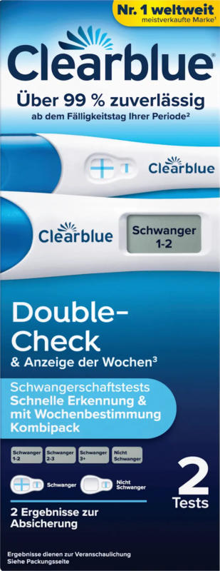 Clearblue Schwangerschaftstest Double Ckeck