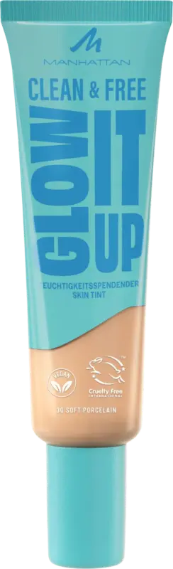MANHATTAN Cosmetics Foundation Clean & Free Glow It Up Skin Tint 30 Soft Porcelain
