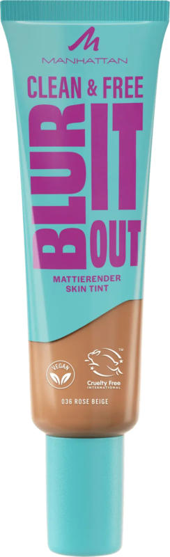 MANHATTAN Cosmetics Foundation Clean & Free Blur It Out Skin Tint 30 Rose Beige