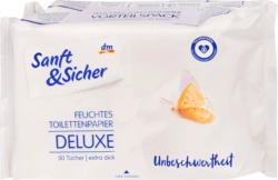 Hârtie igienică umedă Deluxe fără griji