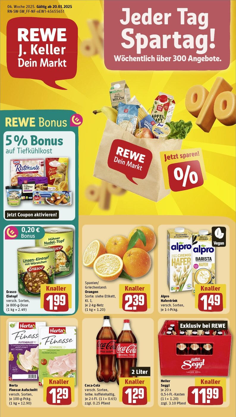 REWE Prospekt ab 20.01.2025 nächste Woche - Adelsheim, Untere Austr. 38