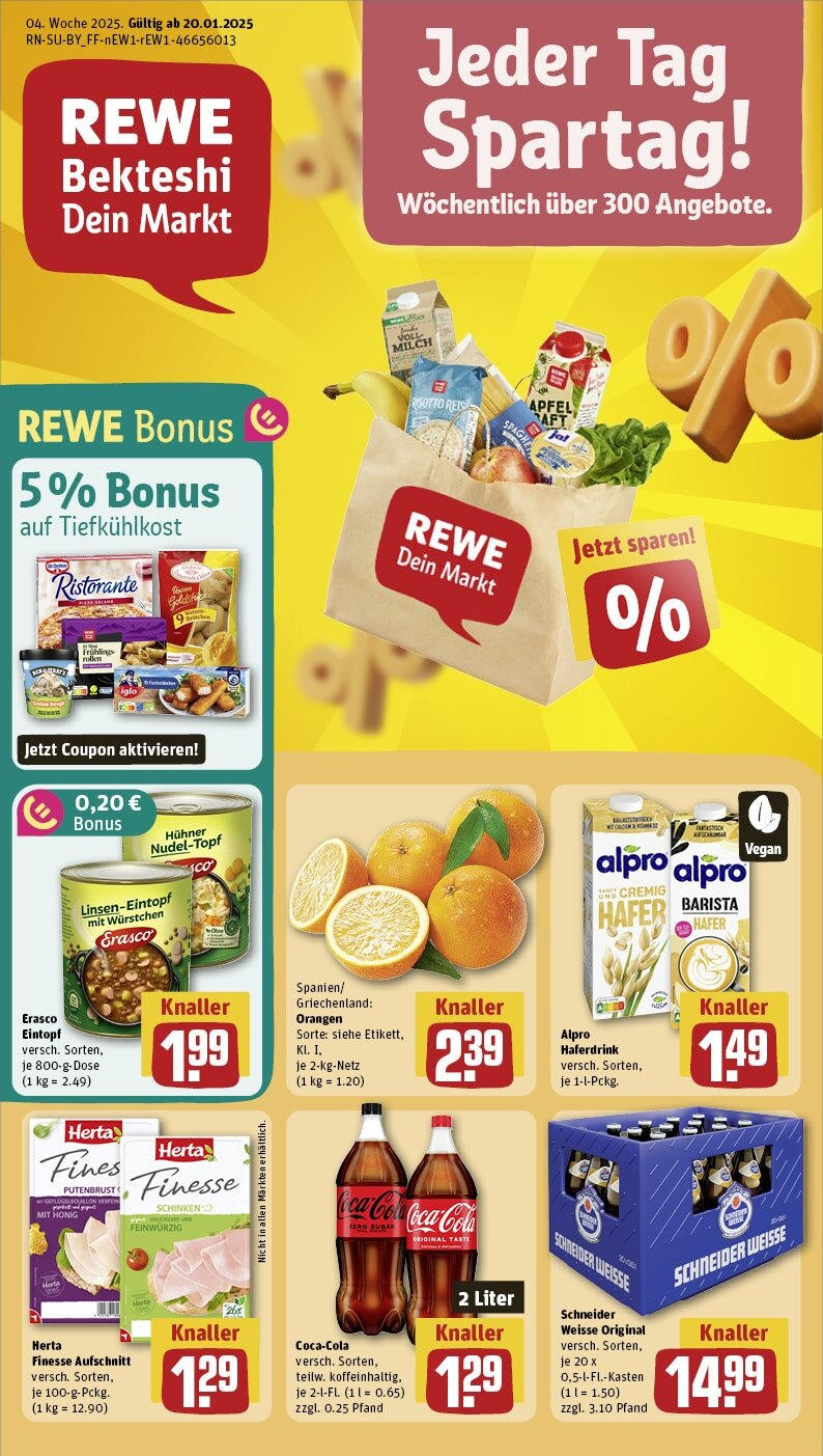 REWE Prospekt ab 20.01.2025 nächste Woche - Aying, Römerstraße 1