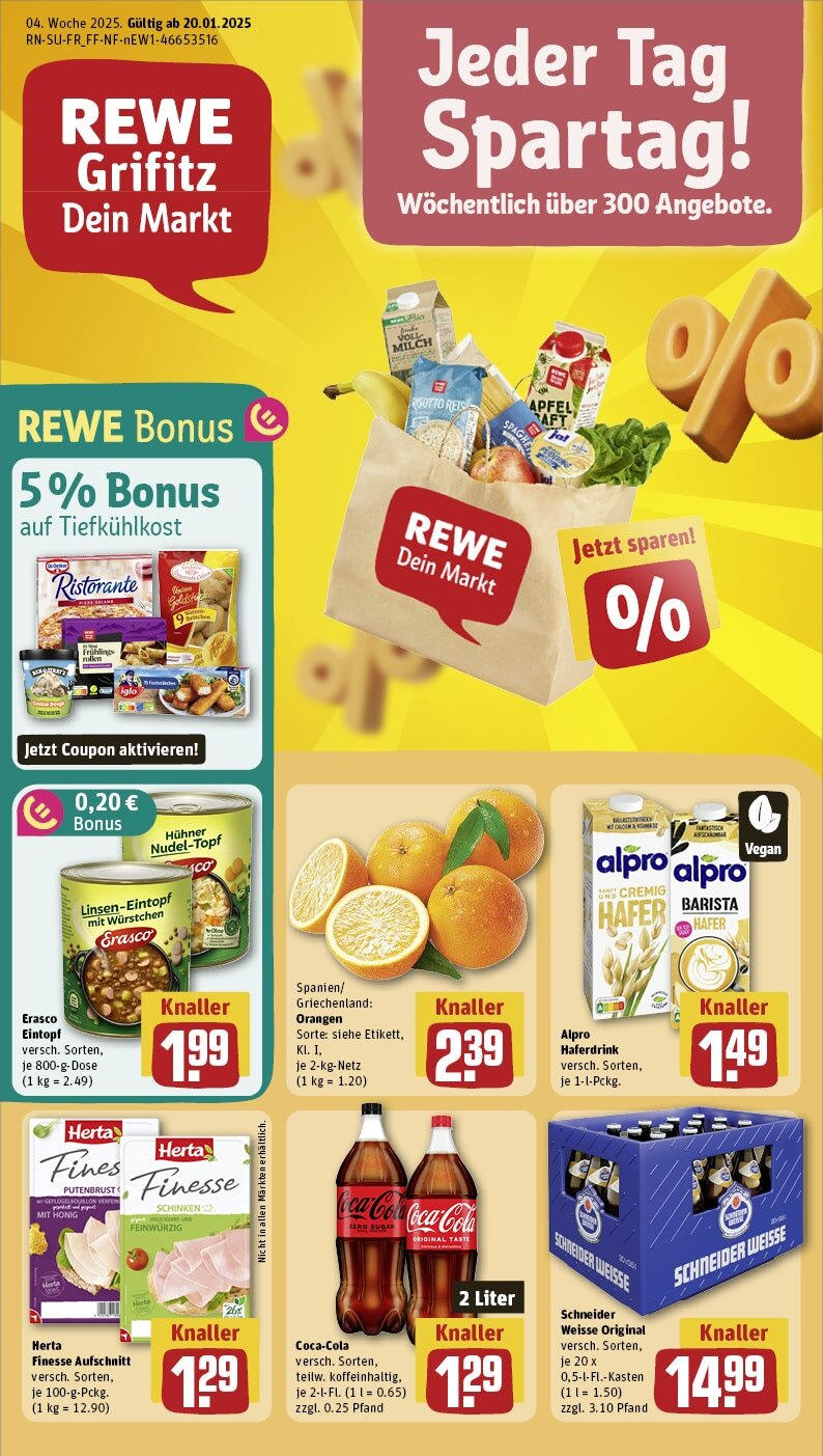 REWE Prospekt ab 20.01.2025 nächste Woche - Kammerstein, Am Markt 7