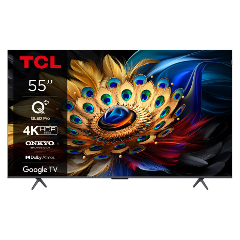 Телевизор TCL 55C61B 4K Ultra HD QLED SMART TV, GOOGLE TV, 55.0 ", 139.0 см