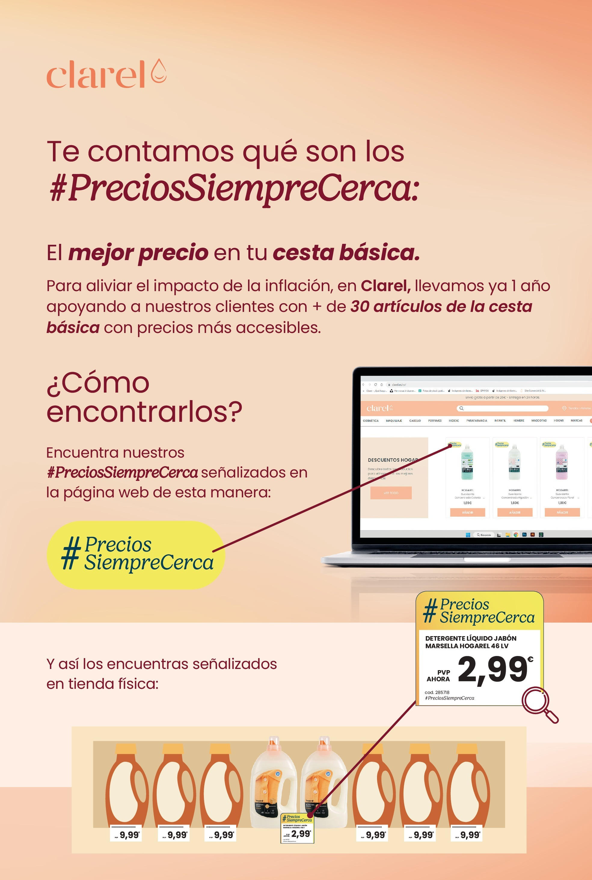 Clarel - Te traemos las mejores ofertas 21/01/2025 - 11/02/2025 | Página: 11 | Productos: Jabón, Detergente, Té, Detergente líquido