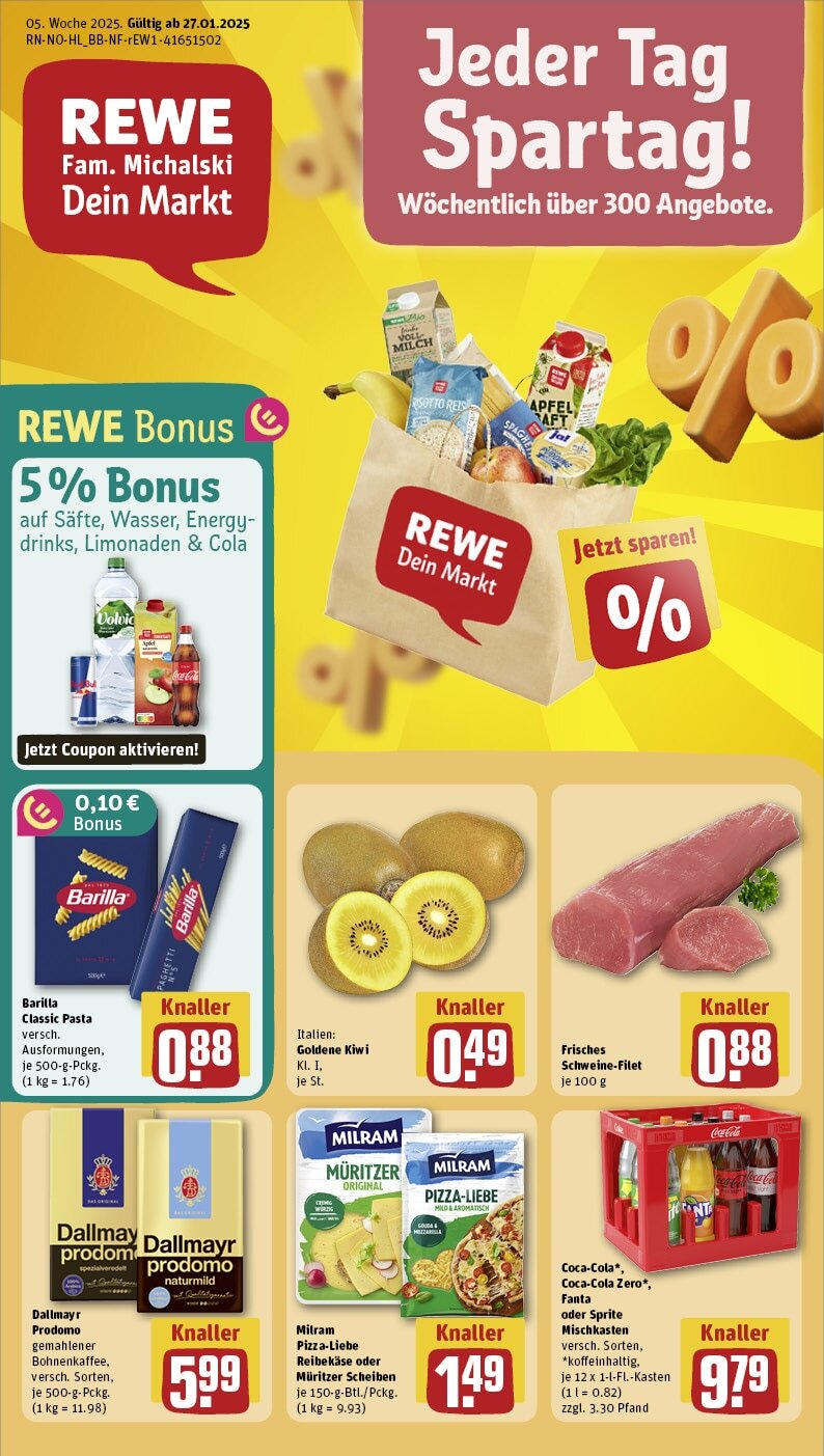 REWE Prospekt ab 27.01.2025 nächste Woche - Neustadt, Sandberger Weg 8