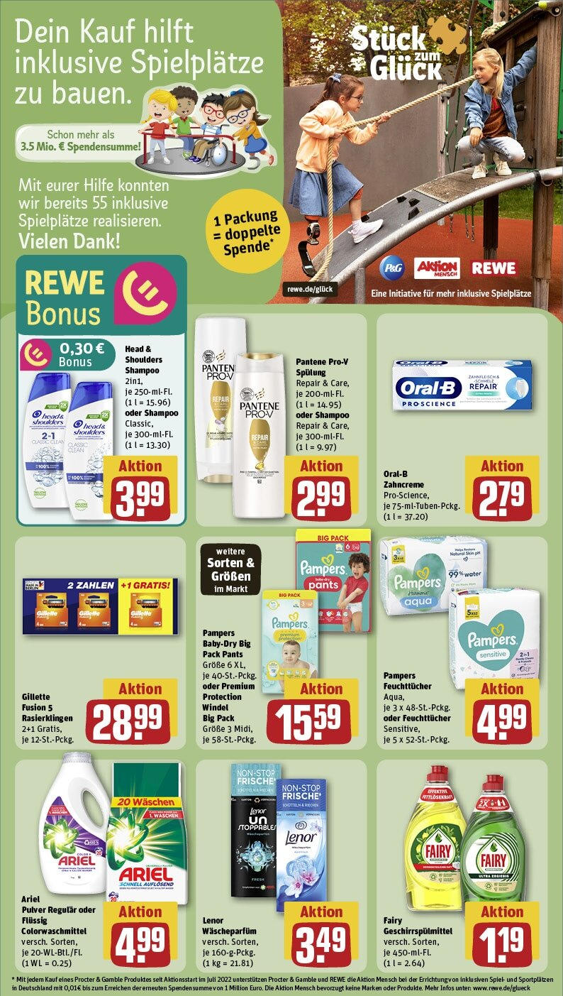 Rewe - Aidlingen, Forchenweg 6 (ab 27.01.2025) zum Blättern » Angebote | Seite: 25 | Produkte: Spiel, Lenor, Pampers, Geschirrspülmittel