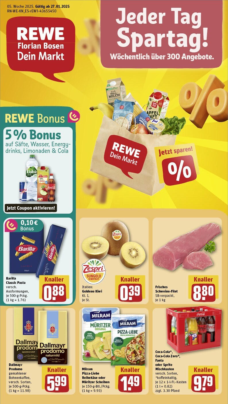 REWE Prospekt ab 27.01.2025 nächste Woche - Brühl, Thüringer Platz 28