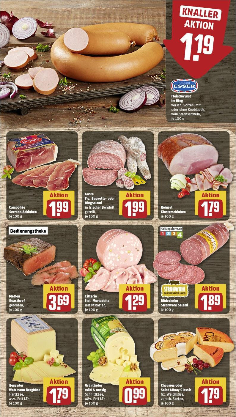 Rewe - Mechernich, Marienau 3 (ab 27.01.2025) zum Blättern » Angebote | Seite: 13 | Produkte: Baguette, Roastbeef, Grunlander, Salami