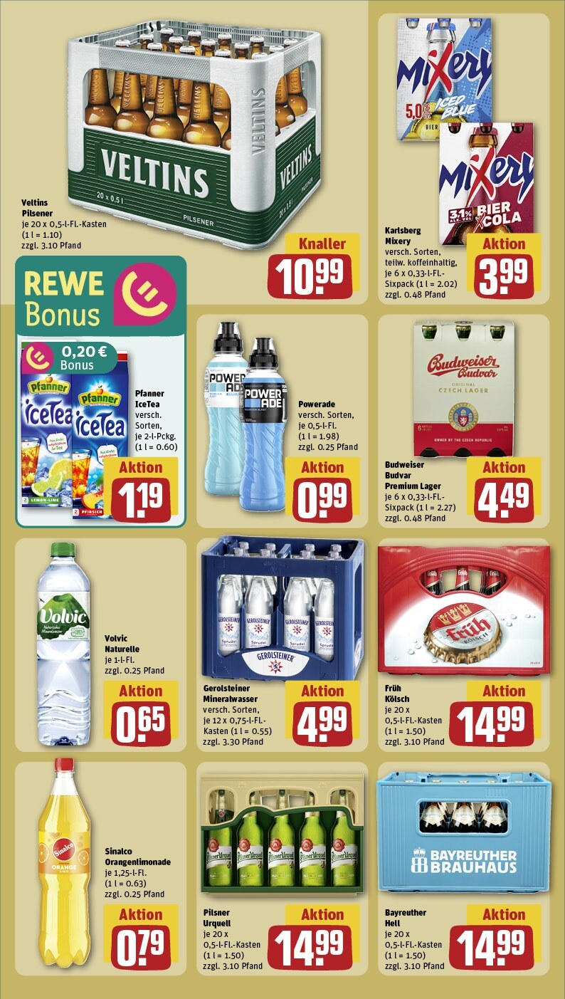 Rewe - Lindlar / Frielingsdorf, Corneliusstr. 3-5 (ab 27.01.2025) zum Blättern » Angebote | Seite: 18 | Produkte: Sinalco, Bier, Budweiser, Veltins