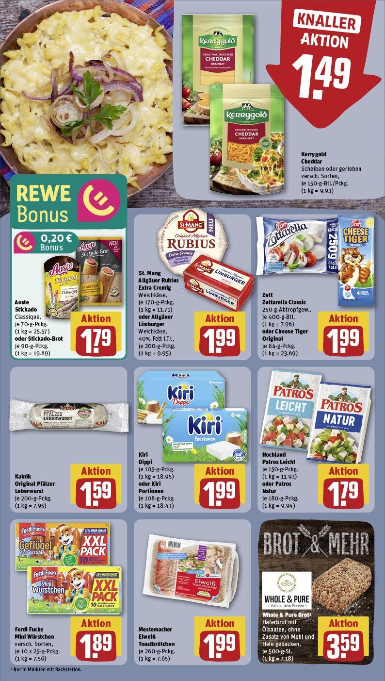 Rewe - Aidlingen, Forchenweg 6 (ab 27.01.2025) zum Blättern » Angebote | Seite: 14 | Produkte: Mehl, Patros, Brot