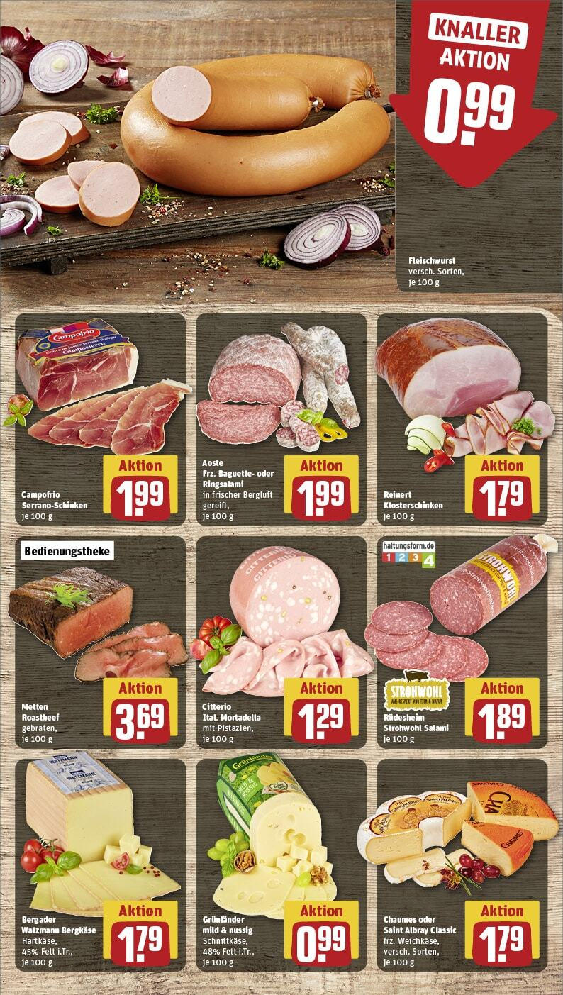 Rewe - Lindlar / Frielingsdorf, Corneliusstr. 3-5 (ab 27.01.2025) zum Blättern » Angebote | Seite: 13 | Produkte: Baguette, Roastbeef, Grunlander, Salami