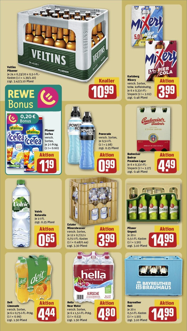 Rewe - Hildesheim, Alfelder Straße 55a (ab 27.01.2025) zum Blättern » Angebote | Seite: 18 | Produkte: Limonade, Budweiser, Mixery, Primer