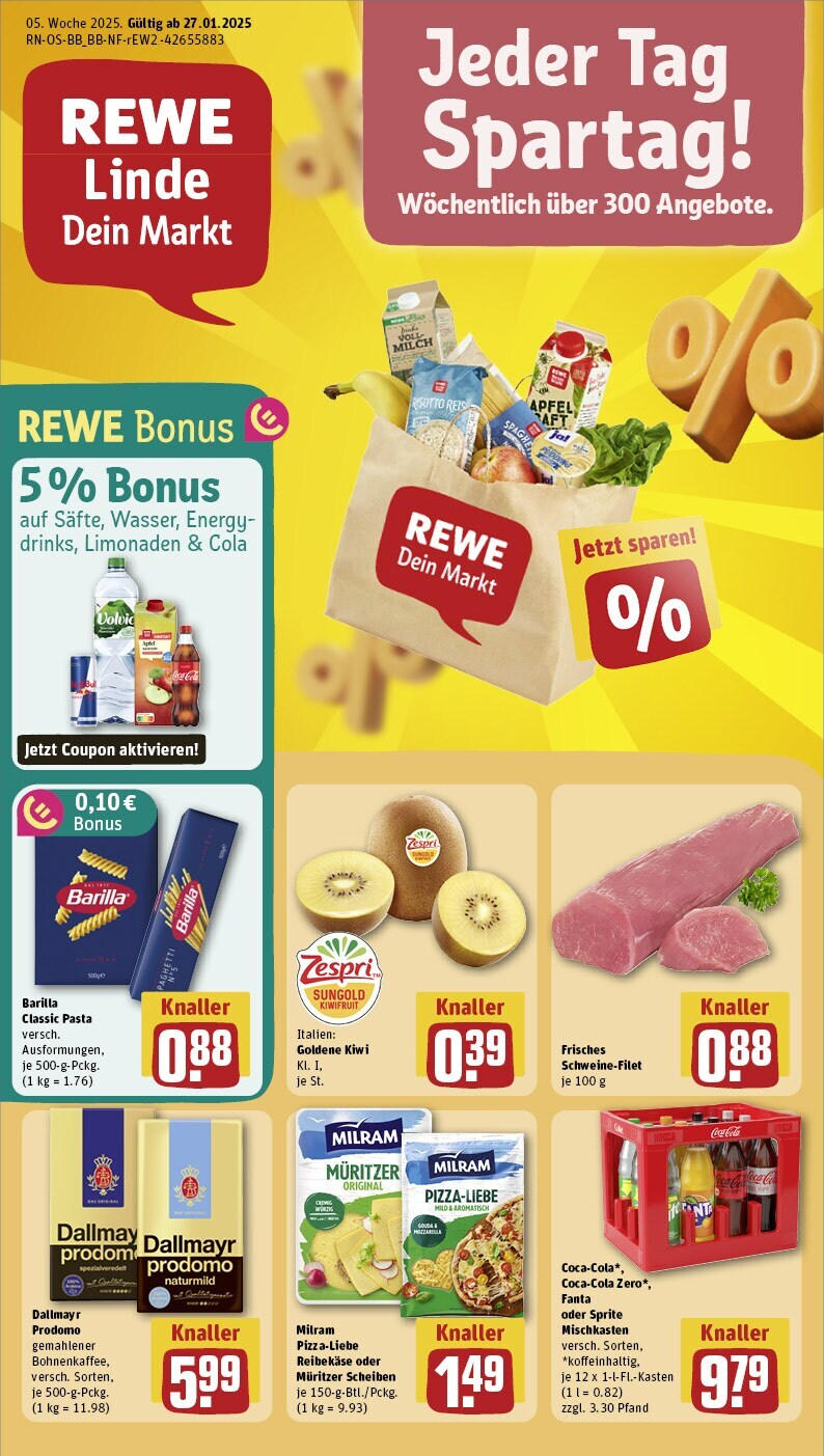 REWE Prospekt ab 27.01.2025 nächste Woche - Berlin / Buckow, Wildhüterweg 42-46