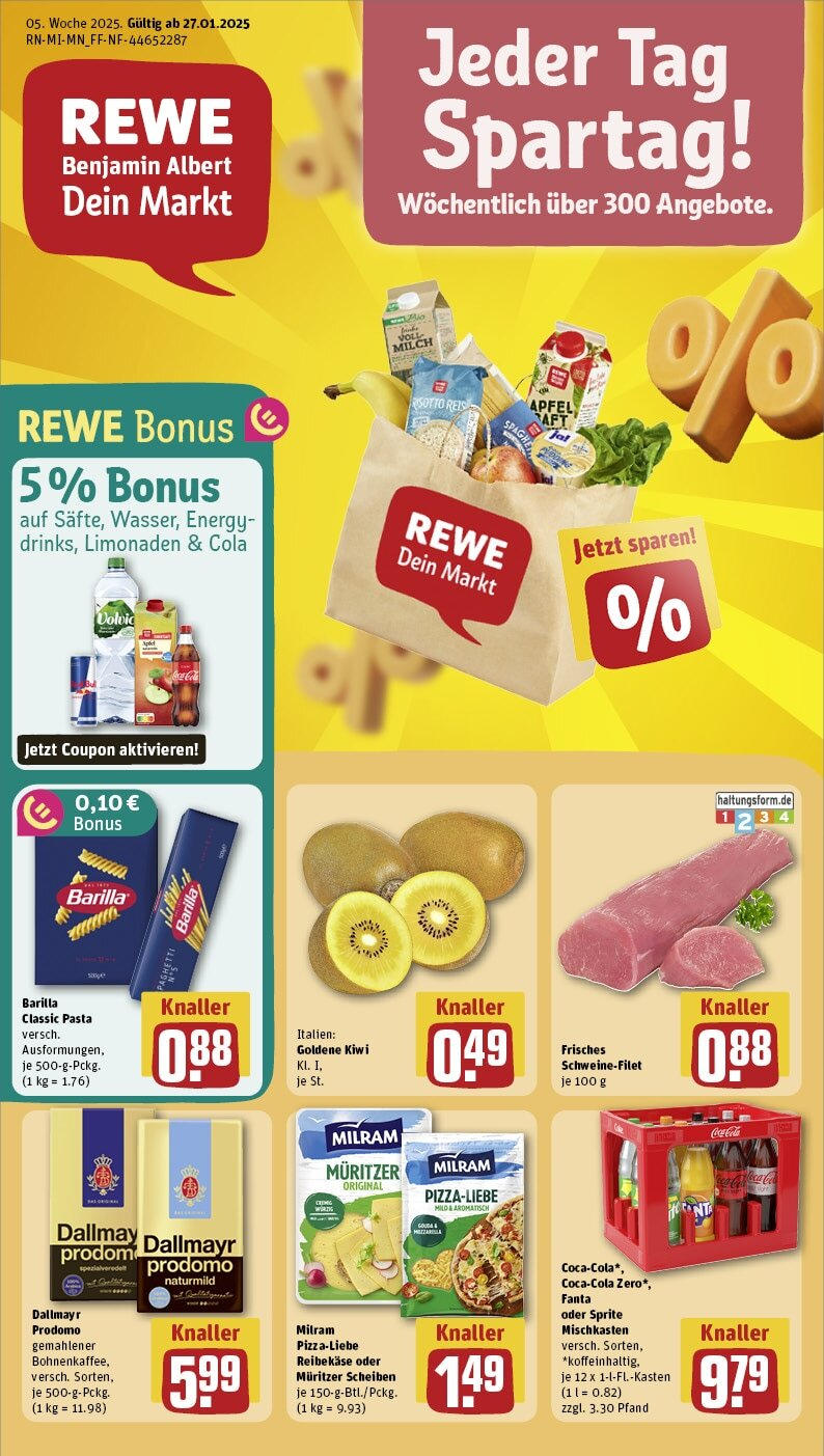 REWE Prospekt ab 27.01.2025 nächste Woche - Hauneck / Unterhaun, Rotenseer Weg 50