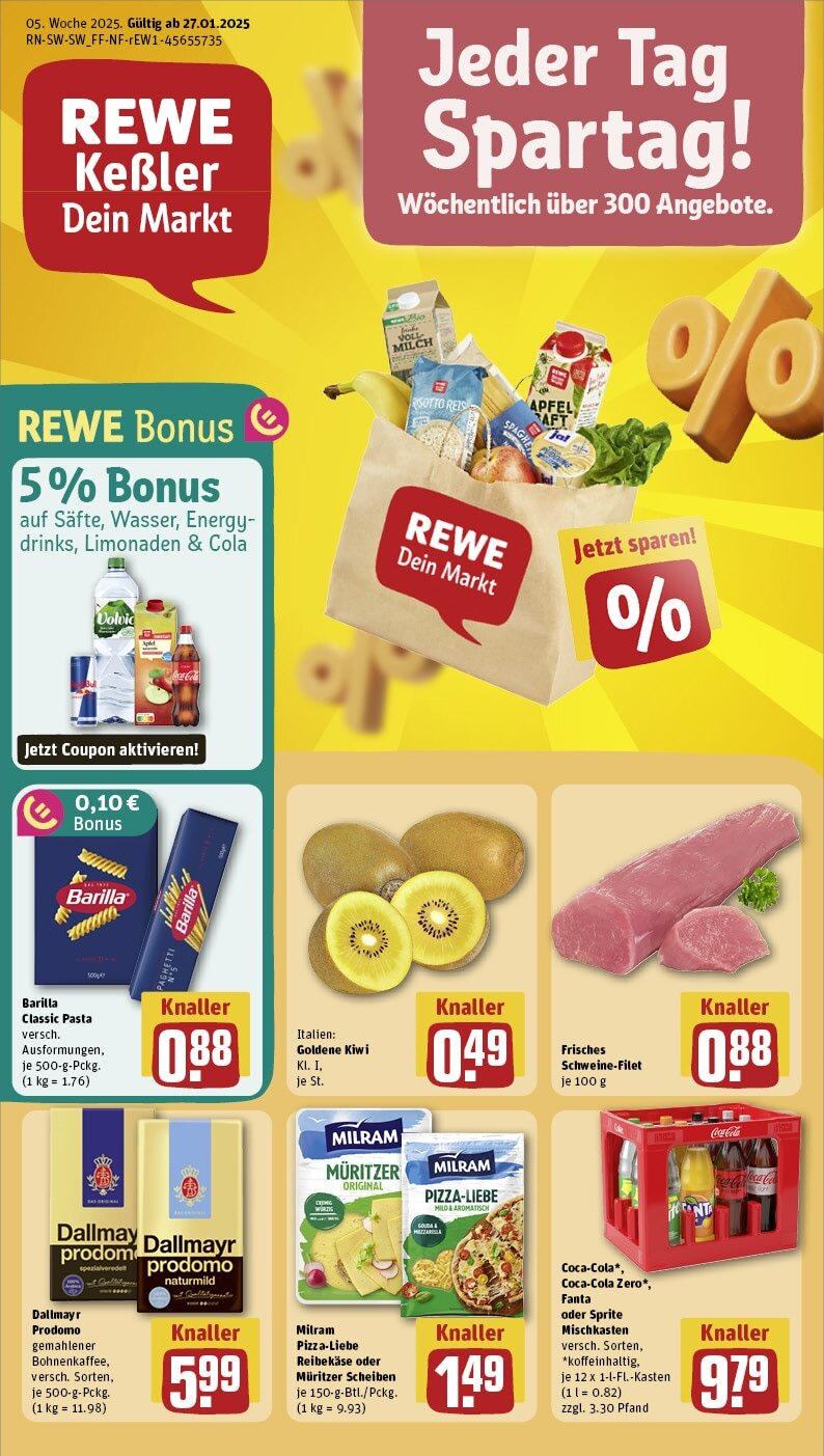 REWE Prospekt ab 27.01.2025 nächste Woche - Eberbach, Güterbahnhofstraße 1