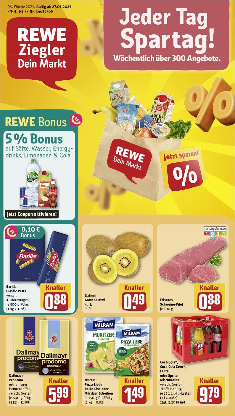 REWE Prospekt ab 27.01.2025 nächste Woche - Rabenau / Londorf, An der Mühle 13