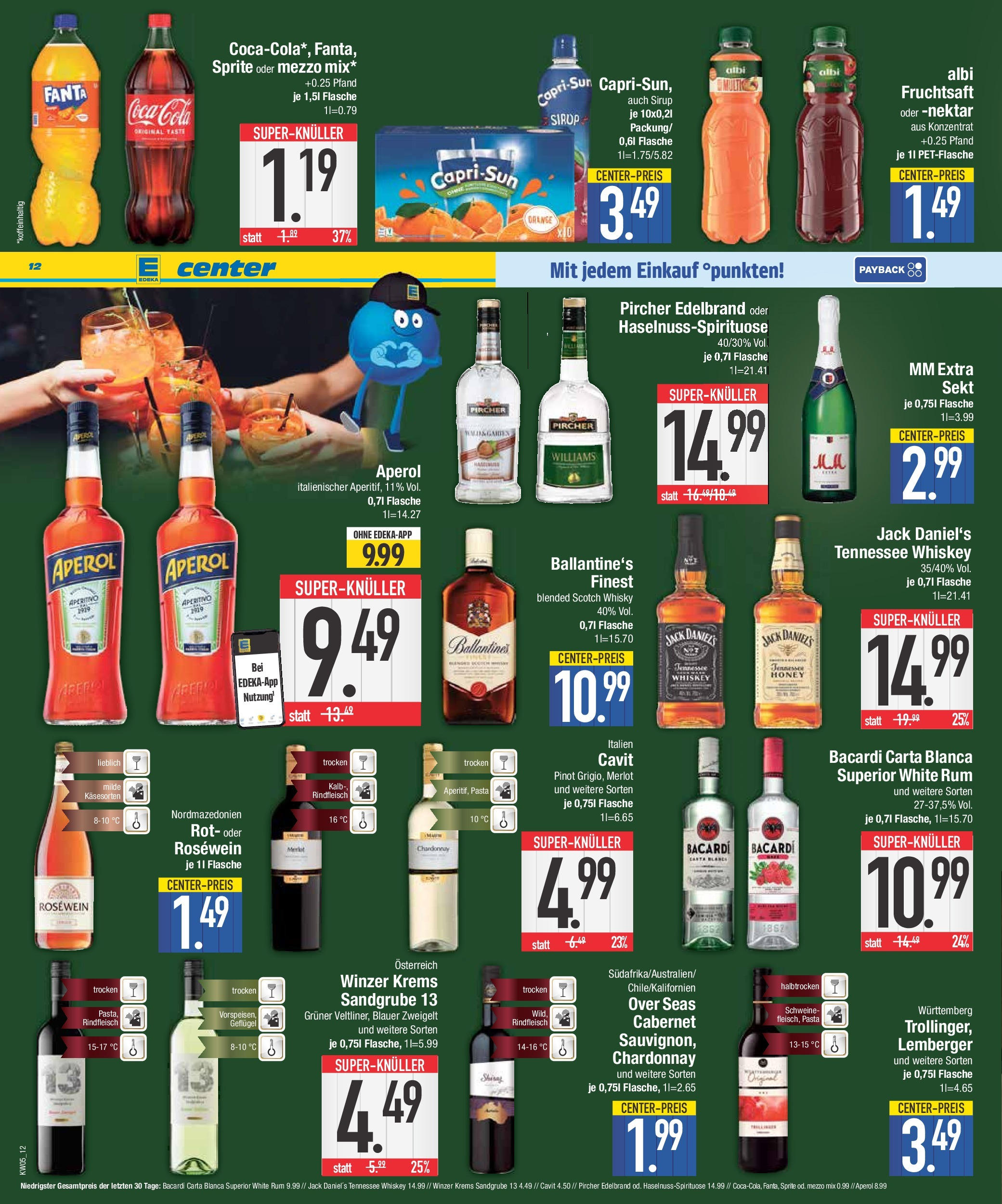 Edeka - Weißenburg, Schwärzgasse 5 (ab 27.01.2025) » Angebote Online | Seite: 12 | Produkte: Whisky, Sirup, Aperol, Whiskey