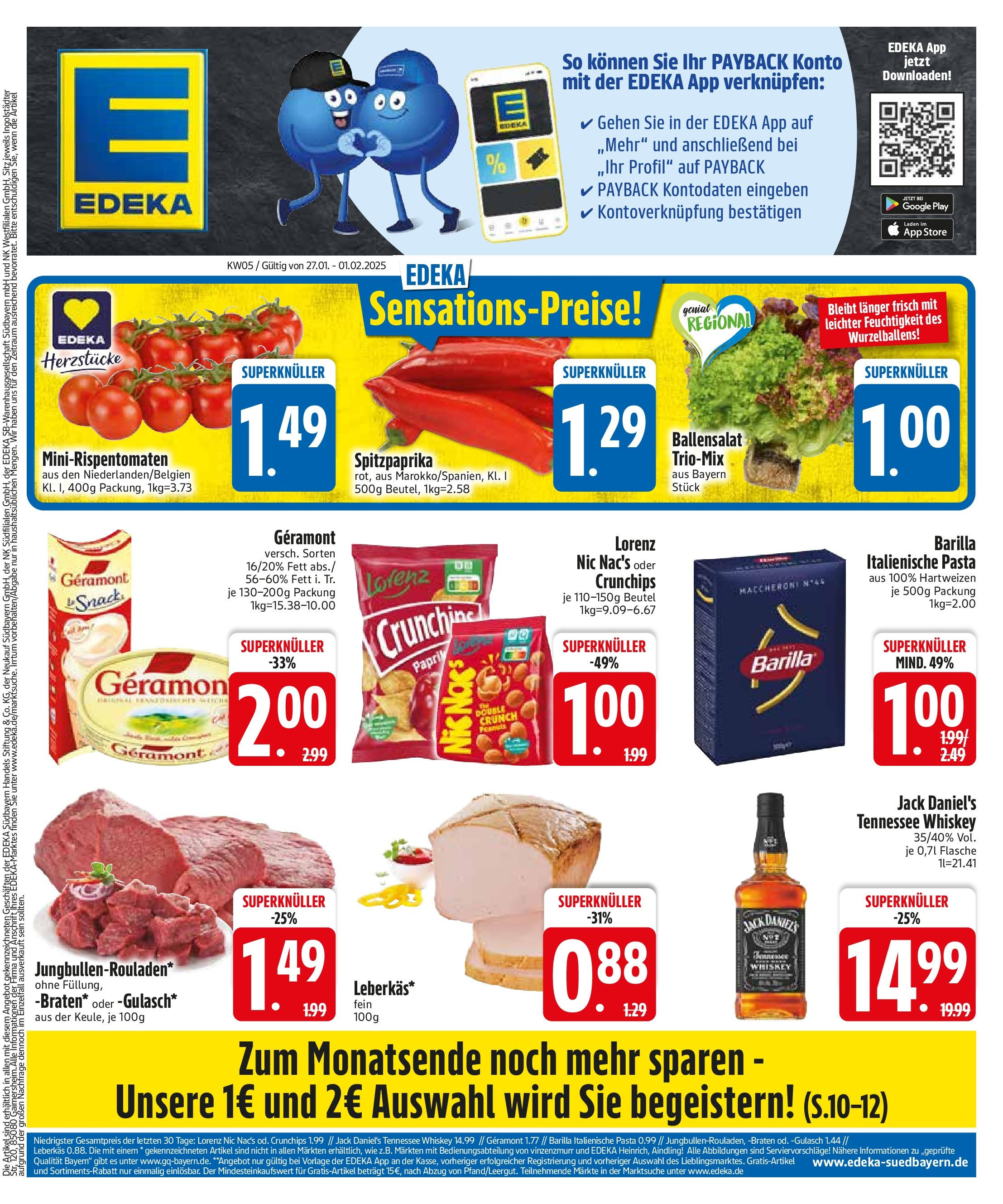 Edeka - Neusäß-Steppach, Ulmer Straße 4 (ab 27.01.2025) » Angebote Online | Seite: 3 | Produkte: Barilla, Gulasch, Pasta, Whiskey