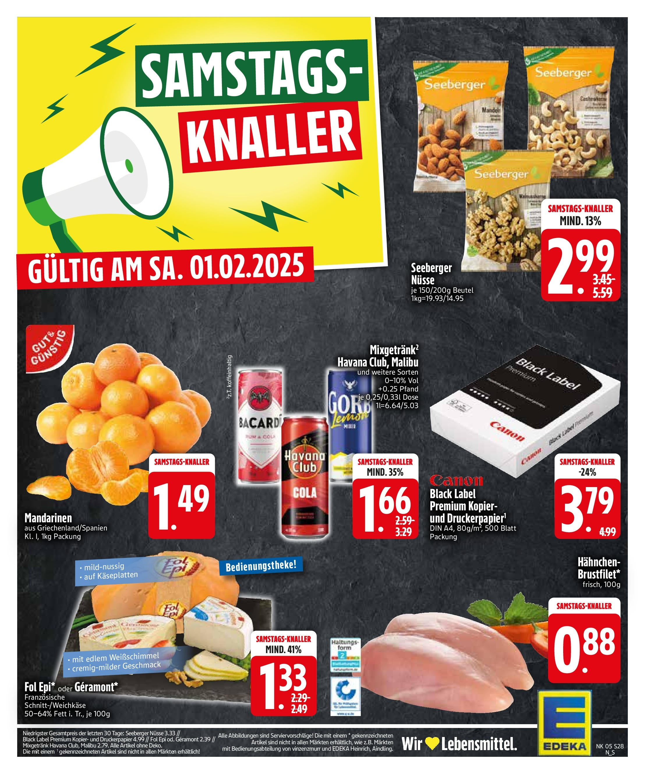 Edeka - Trostberg, Herzog-Otto-Straße 1 (ab 27.01.2025) » Angebote Online | Seite: 30 | Produkte: Havana club, Geramont, Mandarinen, Nüsse