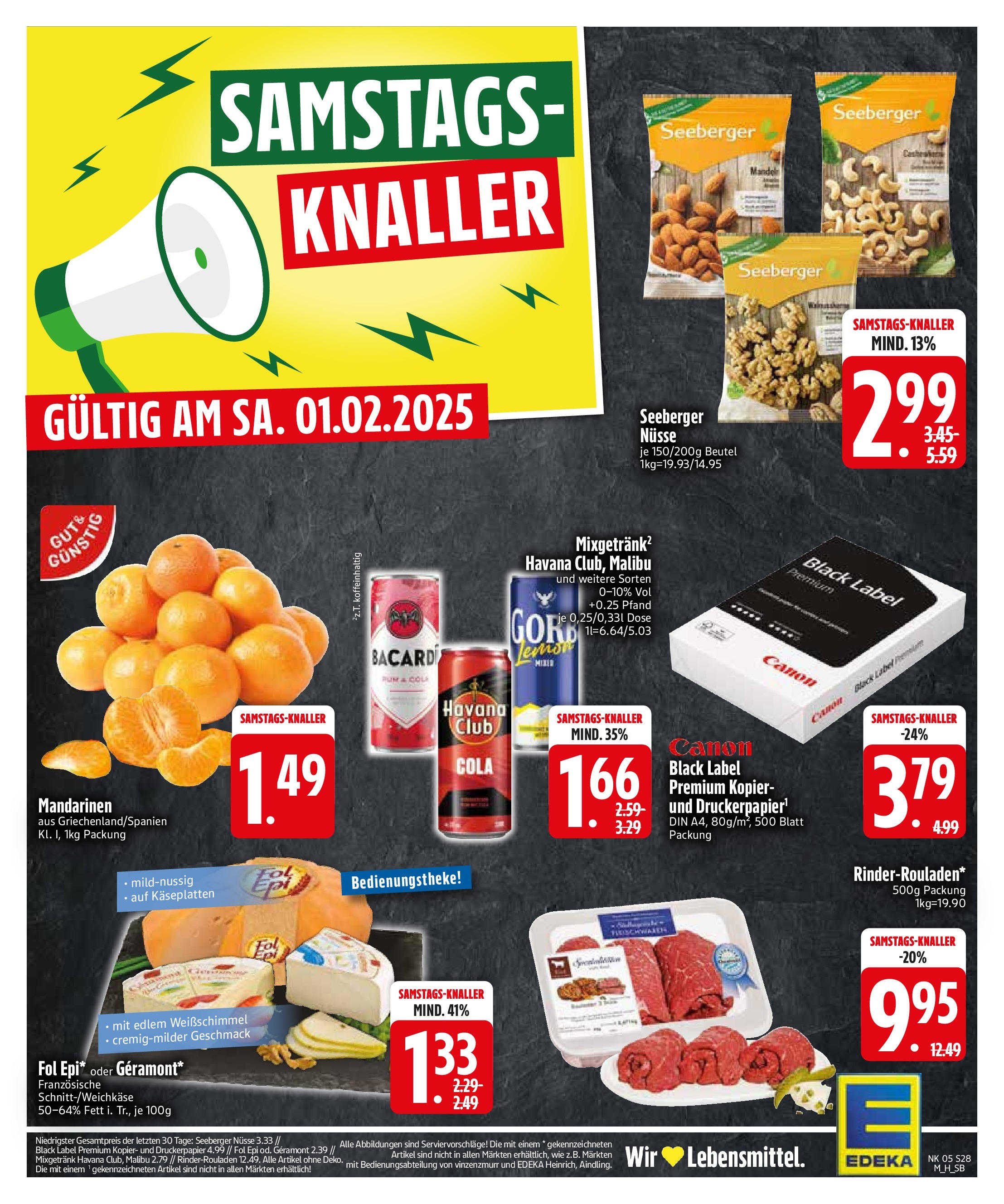 Edeka - Bodenwöhr, Hauptstraße 4 (ab 27.01.2025) » Angebote Online | Seite: 30 | Produkte: Havana club, Bacardi, Mandarinen, Nüsse