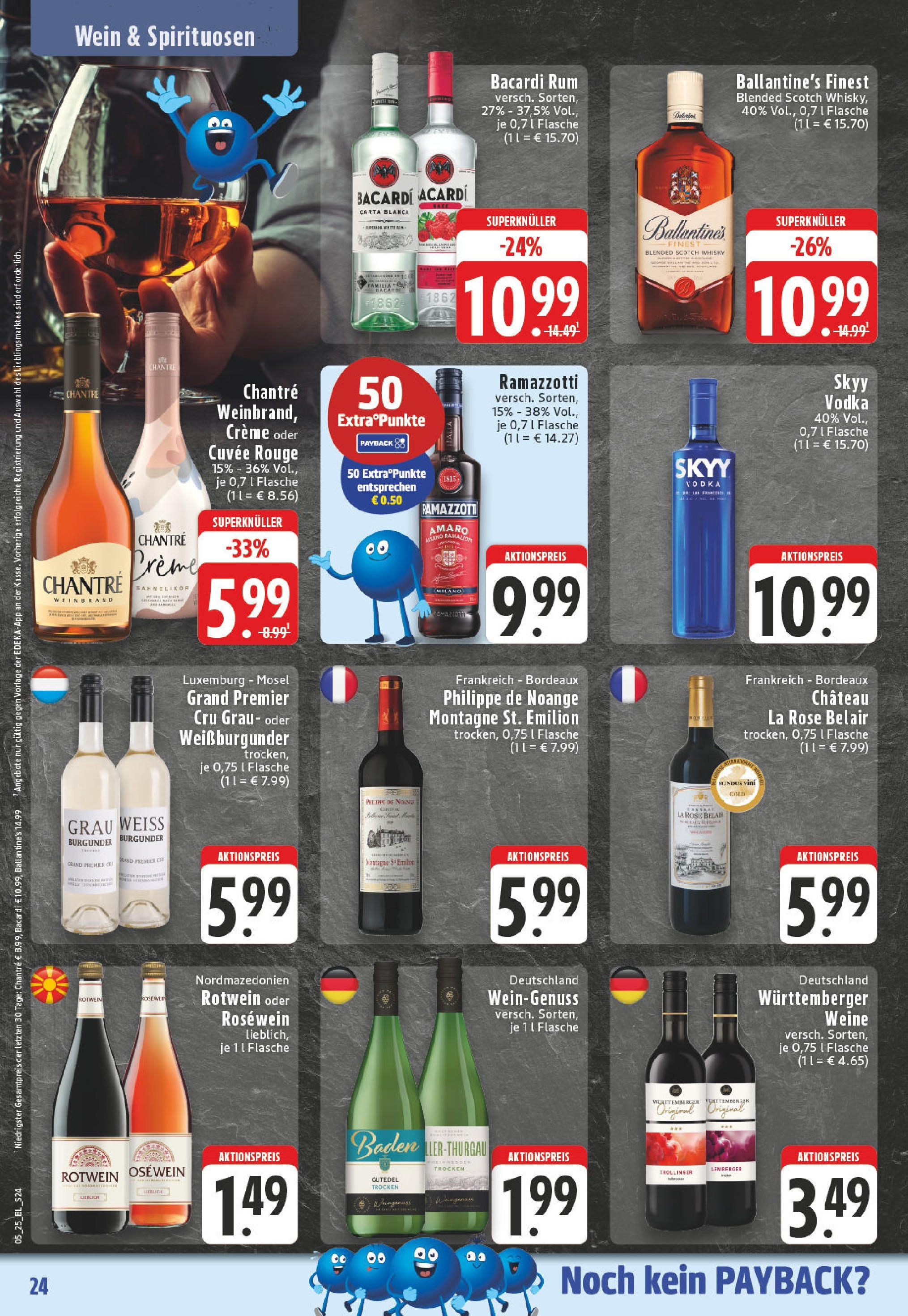 Edeka - Lippstadt, Otto-Hahn-Straße 1 (ab 27.01.2025) » Angebote Online | Seite: 24 | Produkte: Bacardi, Rosewein, Rouge, Creme